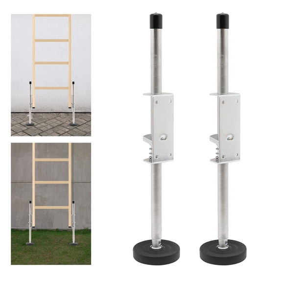 Peakora Adjustable Ladder Stabilizer, Ladder Leveler Pair with Engraved Anti-Slip Pattern, Adjustable Extension Ladder Leg Ground Leveler up to 330lbs