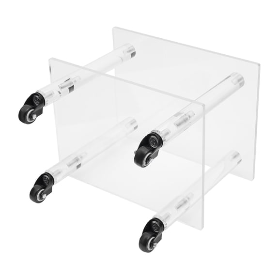 Peakora Clear Printer Stand, Modern Rolling Organizer with Casters, Ergonomic Design for Home & Office Use