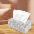 thumbnail image 1 of Peakora Crystal Tissue Box Sliver Crystal Napkin Holder Nordic Simple Fashionable Table Napkins Storage Box Diamond Tissue Box Cover 8.1*4.7*3.7in Home Deco, 1 of 22