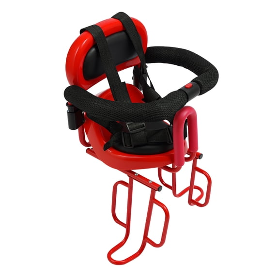 Rear Child Bike Seat with Removable U-Shaped Guardrail, Rear-Mounted Bike Seat Attachment with Safety Belt