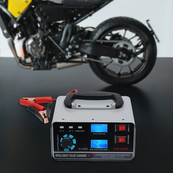 Peakora Heavy-Duty Car Battery Charger 400w 12v / 24v Truck Battery Charger with Dual Mode for Cars Motorcycles Vans Trucks