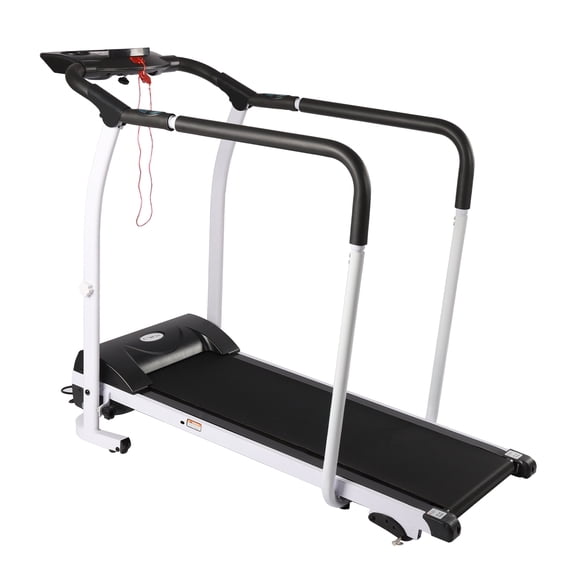 220lbs Home Gym Treadmill, 2 HP Motor, Adjustable Speed, Anti-Slip PVC Belt, Foldable for Easy Storage