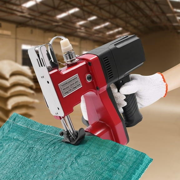 Peakora Industrial Portable Electric Sewing Machine Leather Canvas Sewing Machine 190w Electric Bag Stitching Closer Portable Metal Electric Sewing Machine for Chemical Industry Home Textile