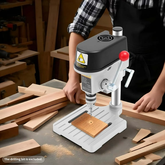Peakora Mini Bench Drill Press 340w Corded Mini Table Drill with 3 Speed Portable Bench Drill Machine Compact Electric Bench Drill for DIY Projects DIY Metal Woodworking Jewelry Tool 16,000rpm