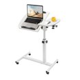thumbnail image 1 of Peakora Overbed Table Stand Mobile Rolling Laptop Table Adjustable Computer Desk Stand with Wheels Stand up Workstation for Bed, Sofa, Home Office, 1 of 22