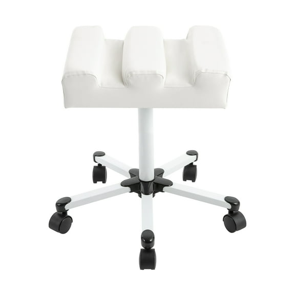 Peakora Pedicure Stool with 5 Universal Wheels, Adjustable Height Footrest Stool for Salons & Home Use, Comfortable PVC Surface & Sponge Padding, Modern Design (187 chars)