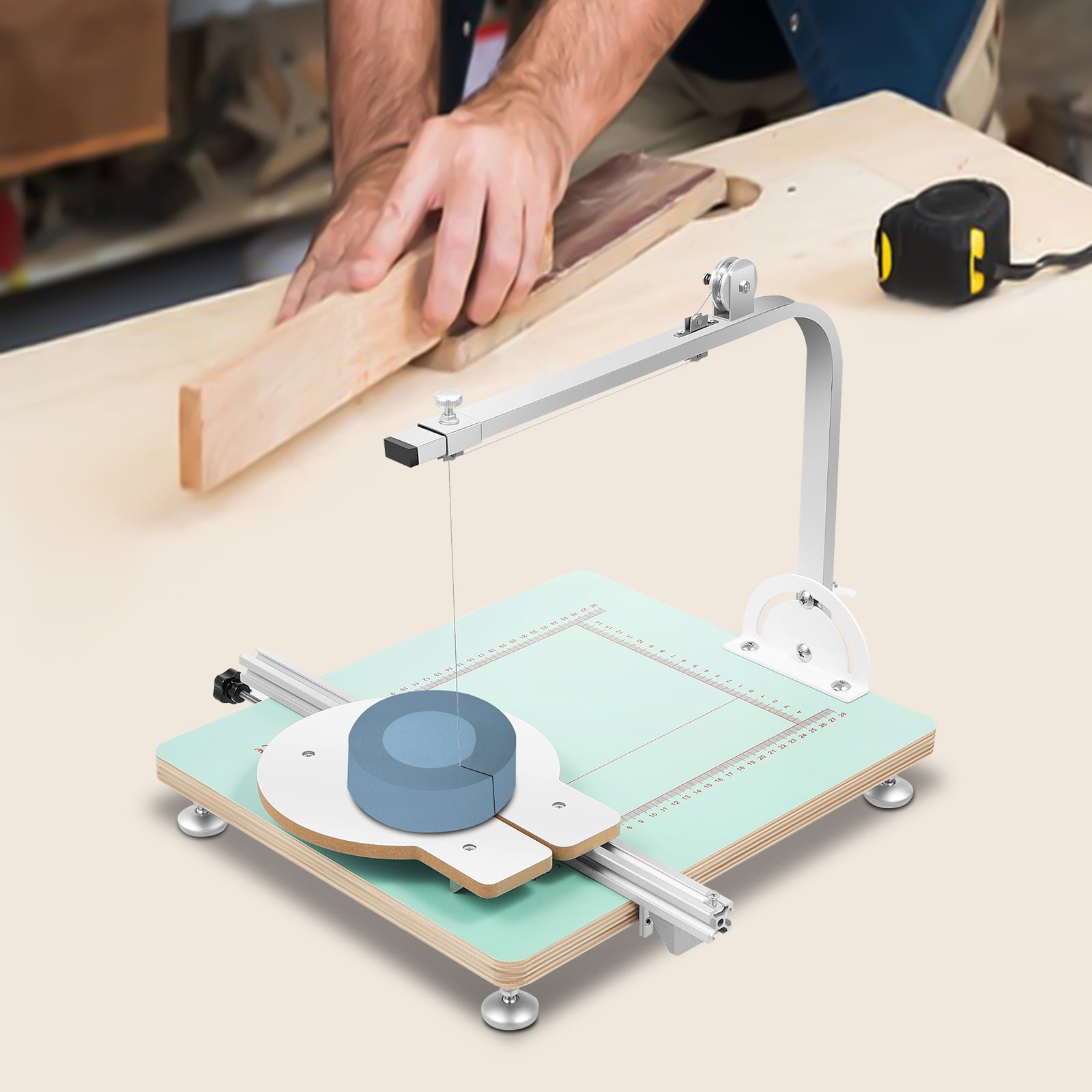 Peakora Portable Desktop Hot Wire Foam Cutting Machine 72W Board Wax Wire Foam Styrofoam Cutter Machine Styrofoam Polystyrene Cutting Tool Set with Adjustable Dial and Temperature