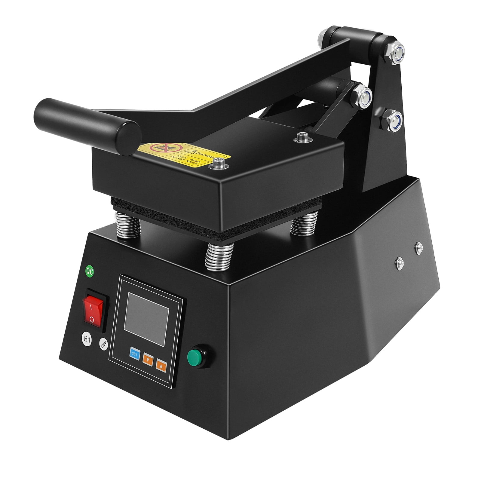 Peakora Portable Manual Hot Press Machine 450w Multifunctional Iron and Aluminum Hot Stamping Machine Heating Press Machine with 4.7*4.7in Heating Pad and Lcd Hp230c