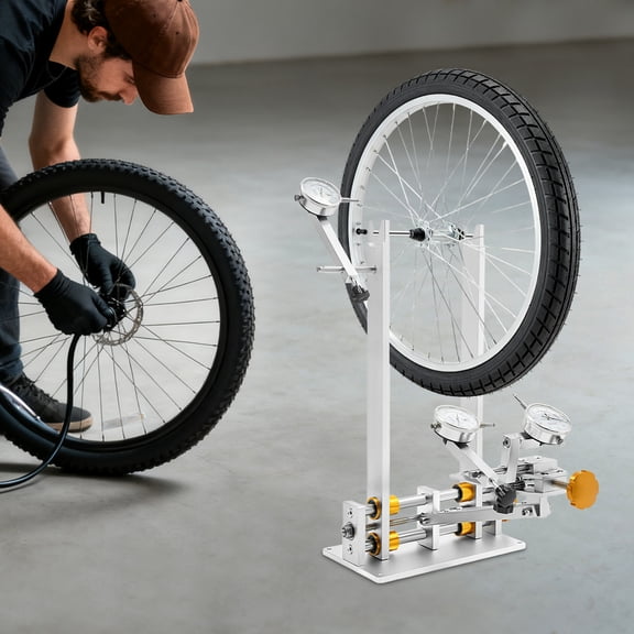 Peakora Professional Wheel Truing Stand with Dial Indicator Gauge Rims Truing Tool Bicycle Wheel Repair Bracket Adjustment Bicycle Wheel Repair Tool Kit