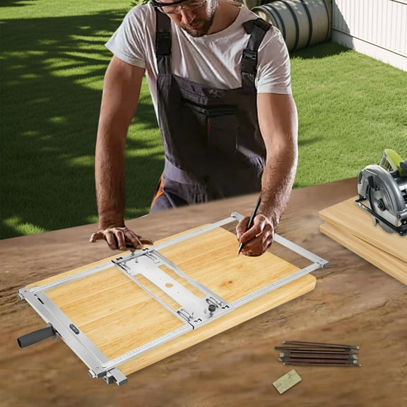 Peakora Stainless Steel Cutting Guide Tool Circular Saw Edge Guide Cutting Tool Precision Tool for Straight-Line Wood Cutting