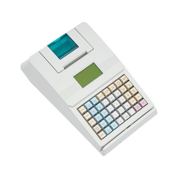 Peakora Supermarket Cash Register, 10, 000 PLU, 2.75in/sec Printing Speed, Built-In Chip, Programmable Login Password, 2 RS232 Ports, Compact Design for Convenience