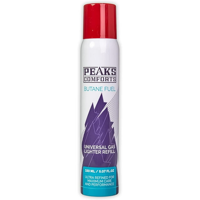 Peaks Comforts Butane Refill for Torch Lighter, 150 ml Butane Fuel
