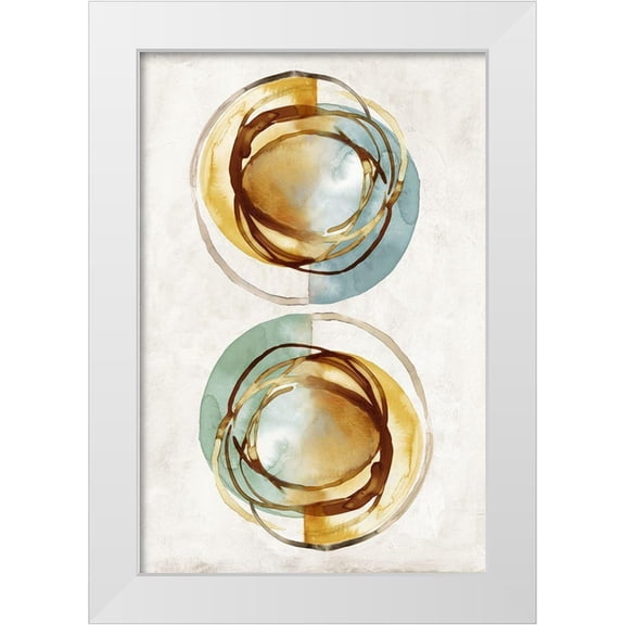 Peal, Emma 11x14 White Modern Wood Framed Museum Art Print Titled - Double Circles