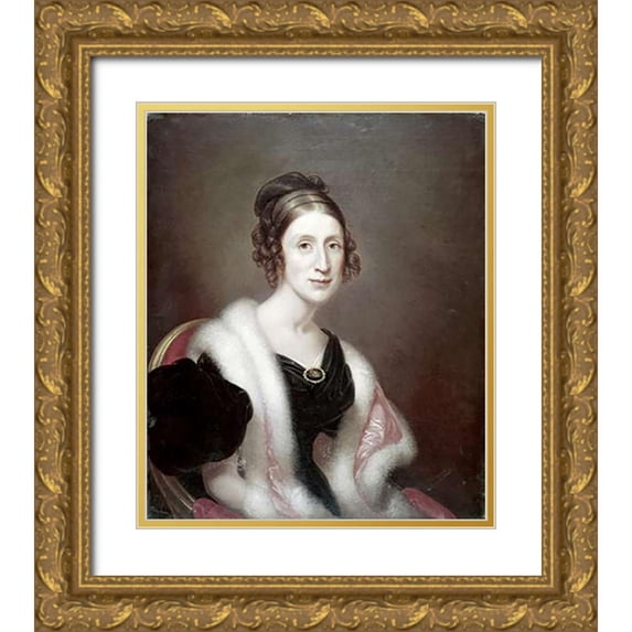 Peale, James 26x30 Gold Ornate Wood Framed with Double Matting Museum Art Print Titled - Mary Brewer