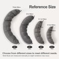 thumbnail image 1 of Peallow(Pat. Pend) – Long Round Body Pillow for Adults, Bolster Pillow for Sleeping, Soft and Supportive Pillow for Sleeping & Lumbar Support (Urban Grey, 29.5"), 1 of 7