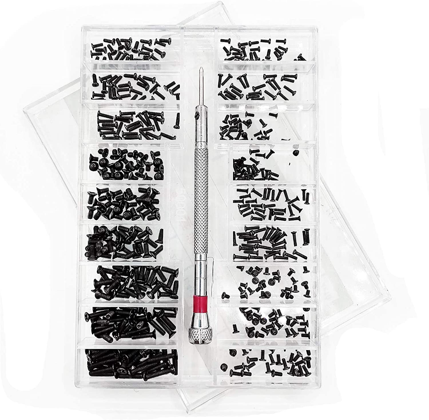 Peantoia 500Pcs Micro Tiny Repair Screw Kit, Stainless Steel, Assortment for Glasses, Laptop