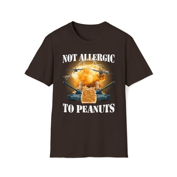 Peanut Allergy, Gildan Unisex Softstyle T-Shirt, Cool Graphic Tee, S-3XL