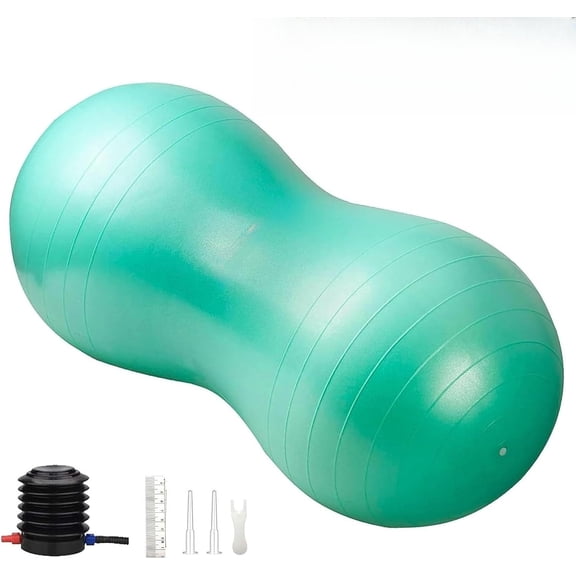 Peanut Ball - Anti Burst Exercise Ball for Labor Birthing, Physical Therapy for Kids, Core Strength, Flexible Seating, Home & Gym Fintness, Sensory Chair Wiggle Seat for Boys and Girls