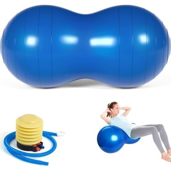 Peanut Ball for Kids Therapy, 90x45cm Anti-Burst Exercise Ball with Pump, Gym Quality Fitness for Yoga, Physical, Training, Women, Men$$Sport & Recreation Other