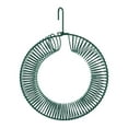 thumbnail image 1 of Peanut Bird Feeder, Hanging Wreath Feeder Round Metal Whole Wild Bird Feeder with Hanging Hook for Outdoor Birds and Squirrels Feeding, Fat Suet Ball Feeder for Blue Jay, Green, 1 of 5