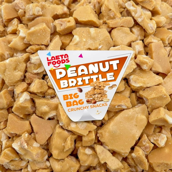 Peanut Brittle Candy, Old-Fashioned Delight (1 Pound Bag)
