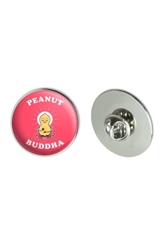 Peanut Buddha Butter Funny Humor Metal 1.1" Tie Tack Hat Lapel Pin Pinback