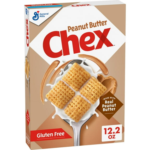 Peanut Butter Chex Cereal, Gluten Free Breakfast Cereal, Made with Whole Grain, 12.2 oz