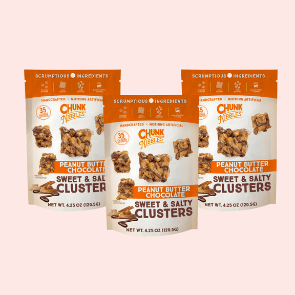 Peanut Butter Chocolate Chunk Nibbles 3 Pack