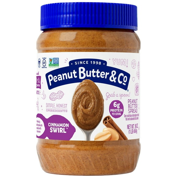 Peanut Butter & Co, Cinnamon Swirl, Peanut Butter Spread, 16 oz