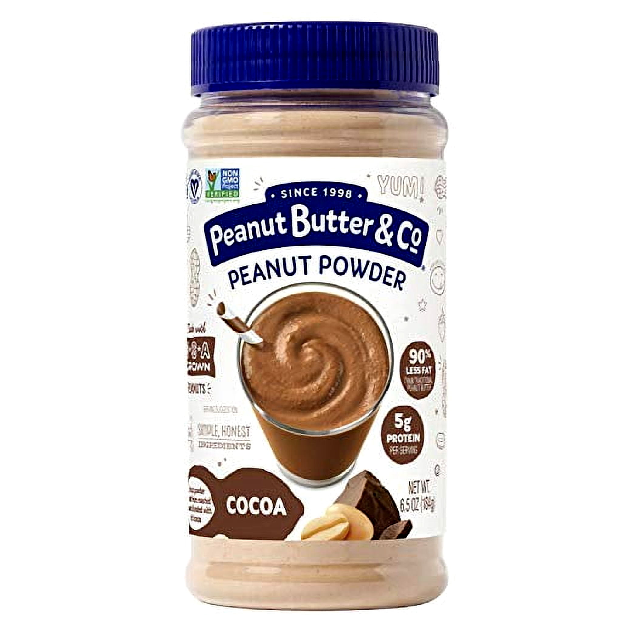 Peanut Butter & Co. Cocoa Peanut Powder, Non-GMO Project Verified, Gluten Free, Vegan, 6.5 oz Jar
