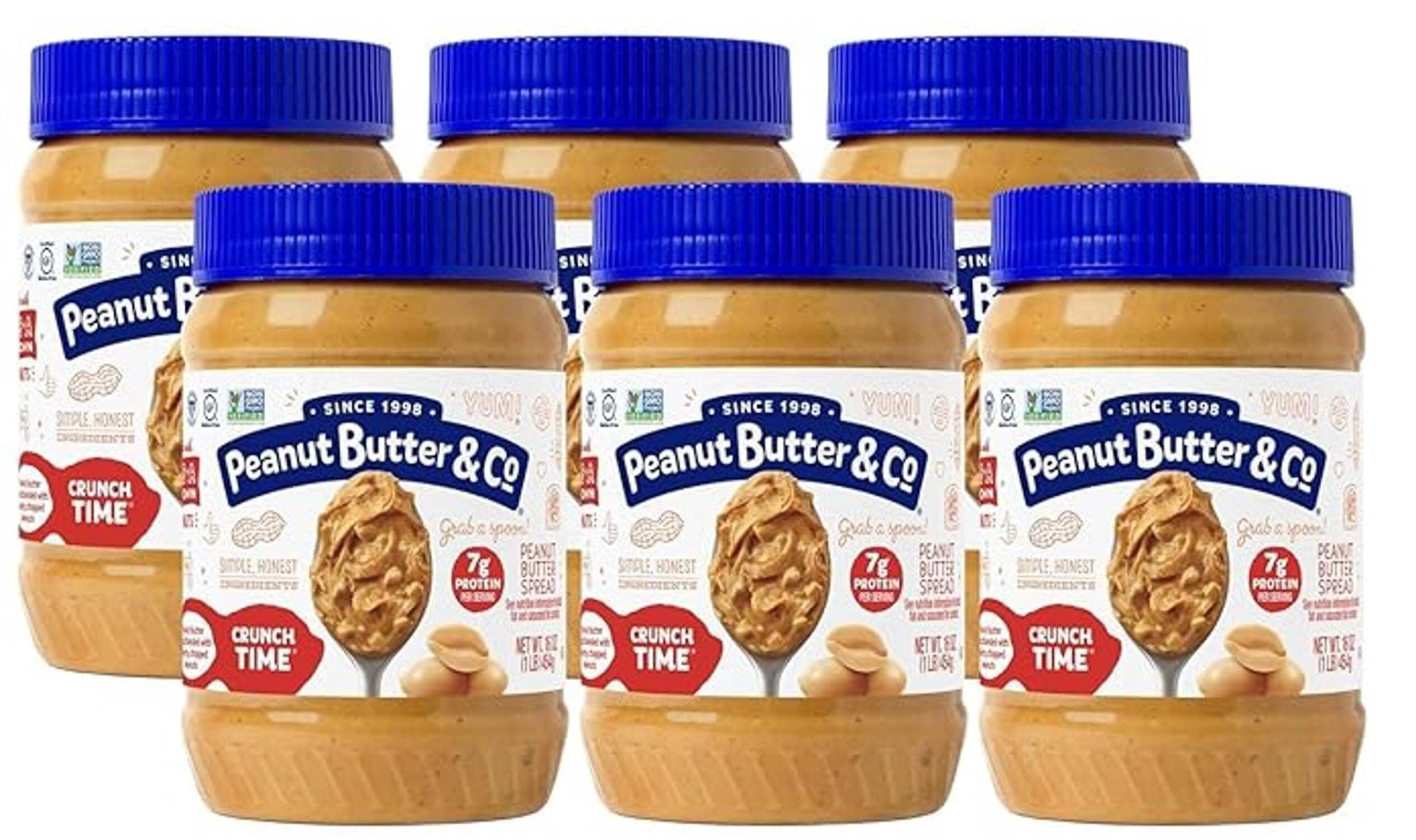 Peanut Butter & Co, Crunch Time Flavored Peanut Butter Spread, 16 oz, 6 pack