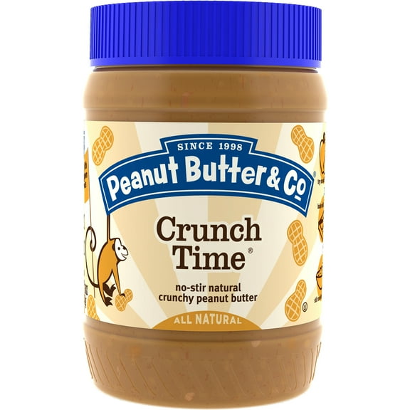 Peanut Butter & Co. Crunch Time Peanut Butter, 16 oz  (Pack of 6)