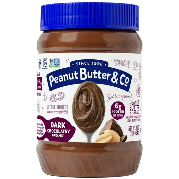 Peanut Butter & Co, Dark Chocolatey Dreams, Peanut Butter Spread, 16 oz