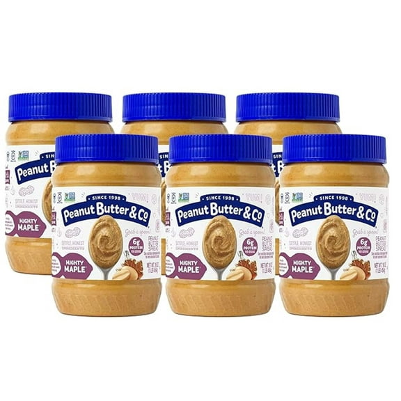 Peanut Butter & Co, Mighty Maple Flavored Peanut Butter Spread, 16 oz, 6 Pack