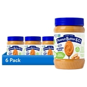 6 pack Peanut Butter & Co, Simply Smooth, Peanut Butter Spread, 16 oz