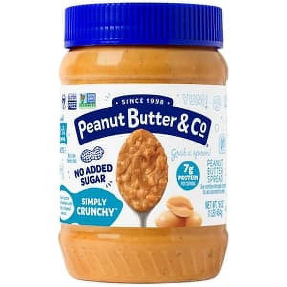 Peanut Butter & Co. Peanut Butter Spread, Simply Crunchy, 16 oz | Pack of 6