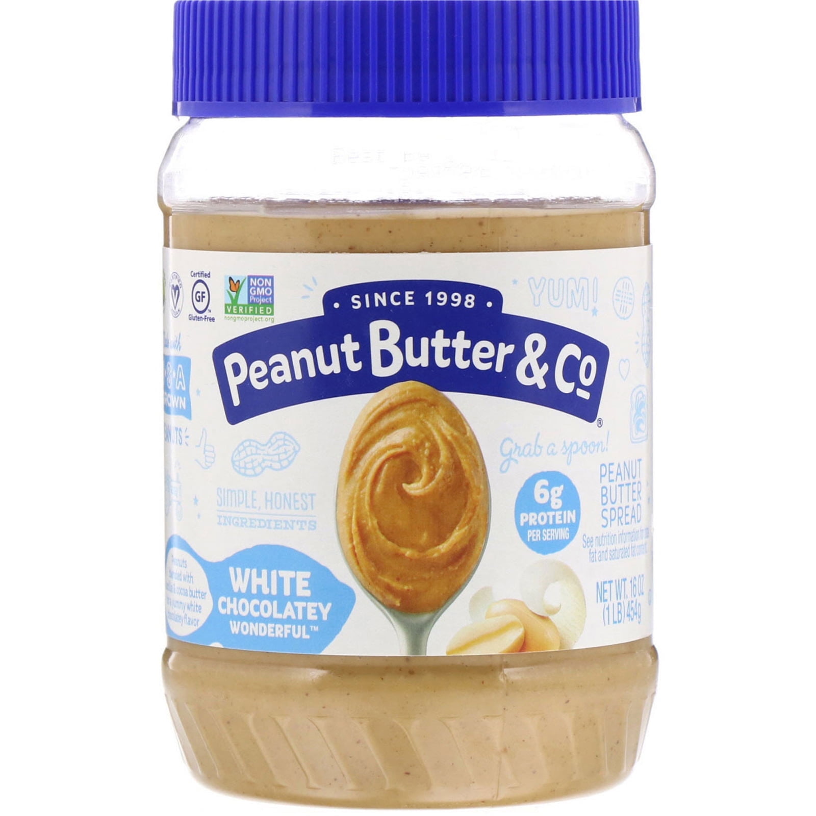 Peanut Butter & Co., Peanut Butter Spread, White Chocolate Wonderful, 16 Oz Pack of 3