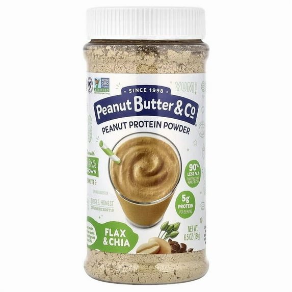Peanut Butter & Co., Peanut Powder, Flax & Chia, 6.5 oz (184 g) Pack of 2