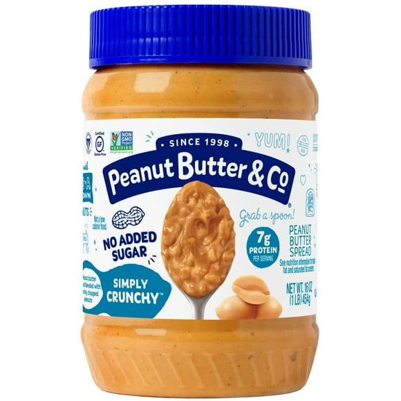 Peanut Butter & Co, Simply Crunchy, Peanut Butter Spead, 16 oz