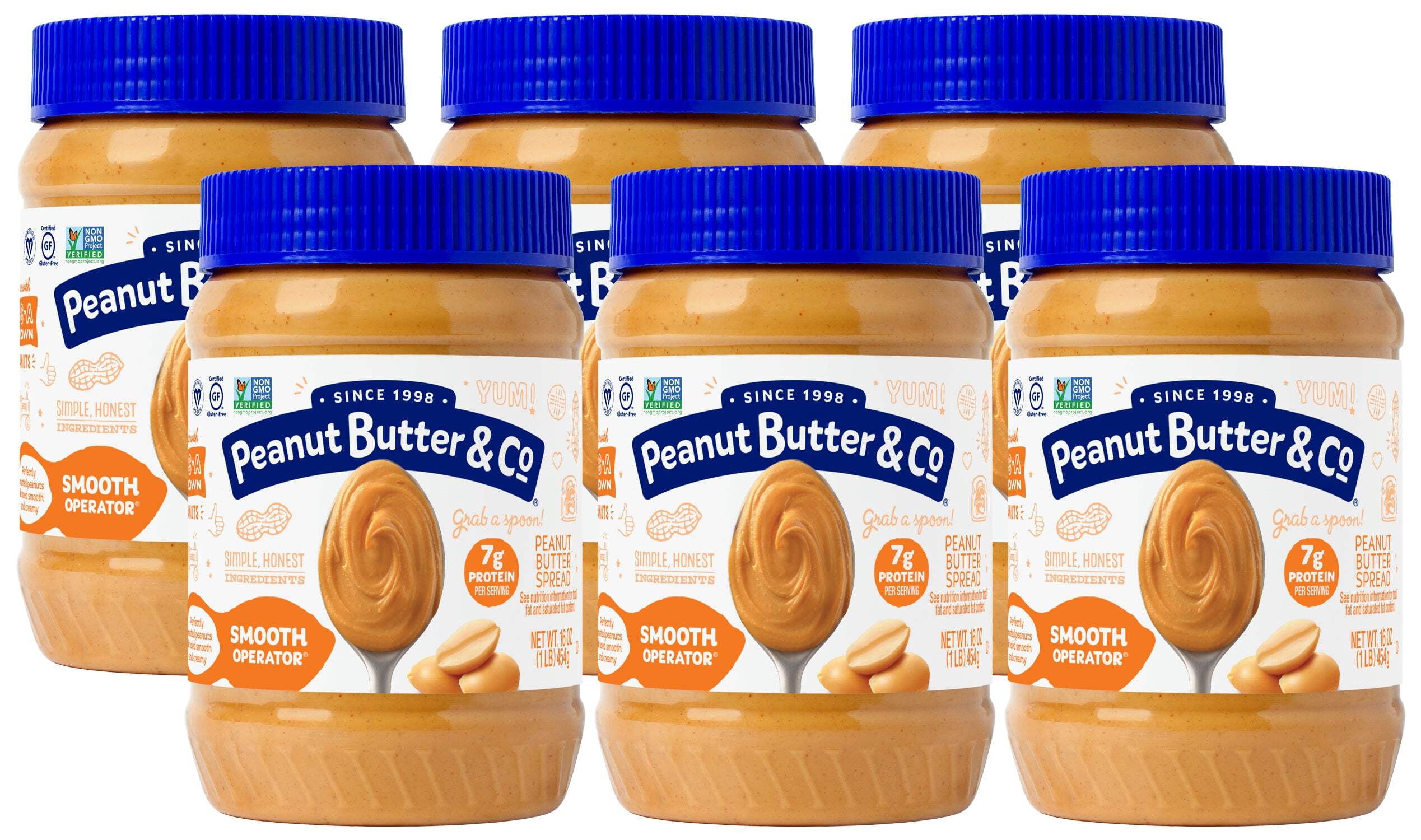 Peanut Butter & Co, Smooth Operator Flavored Peanut Butter, 16 oz, 6 pack