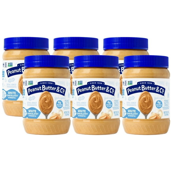 Peanut Butter & Co, White Chocolate Wonderful Flavored Peanut Butter Spread, 16 oz., 6 Pack