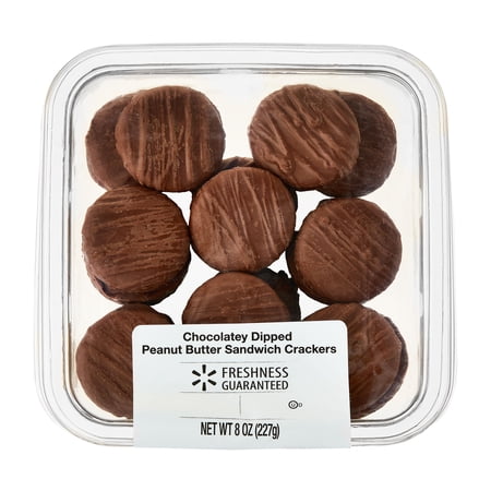Freshness Guaranteed Chocolatey Dipped Peanut Butter Sandwich Crackers, 8 oz