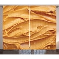 thumbnail image 1 of Ambesonne Peanut Butter Curtains 2 Panel Set, American Breakfast, 108" x 108", Pale Brown, 1 of 3
