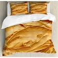 thumbnail image 1 of Peanut Butter Duvet Cover Set Queen Size, Creamy Peanut Butter Classic American Breakfast Themed Healthy Food Design, 3 Piece Bedding Set with 2 Pillow Shams, Pale Brown, by Ambesonne, 1 of 2