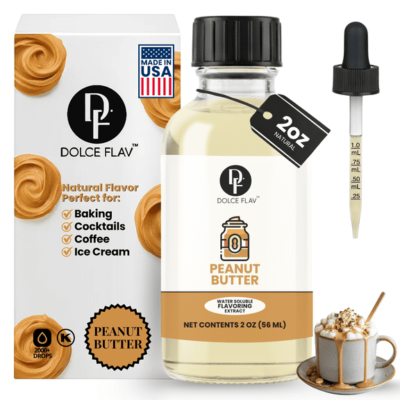 Peanut Butter Extract for Baking, Desserts and Shakes | 2 Oz.