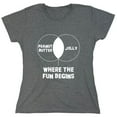 thumbnail image 1 of Peanut Butter Jelly Where The Fun Sarcastic Humor Novelty Funny Women's Casual Tees, 1 of 3