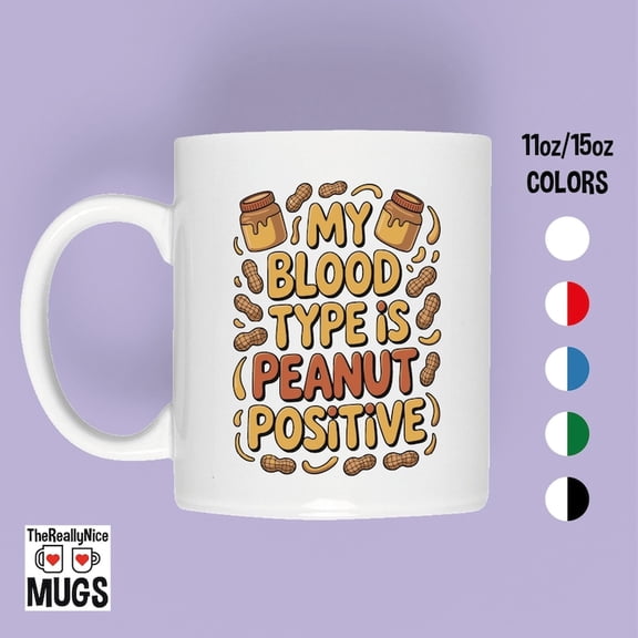 Peanut Butter Lover Mug Funny Foodie Coffee Cup, Nut Butter Addict Gift
