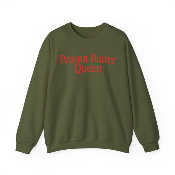 Peanut Butter Queen Sweatshirt Gifts Crew Neck Shirt Long Sleeve Unisex