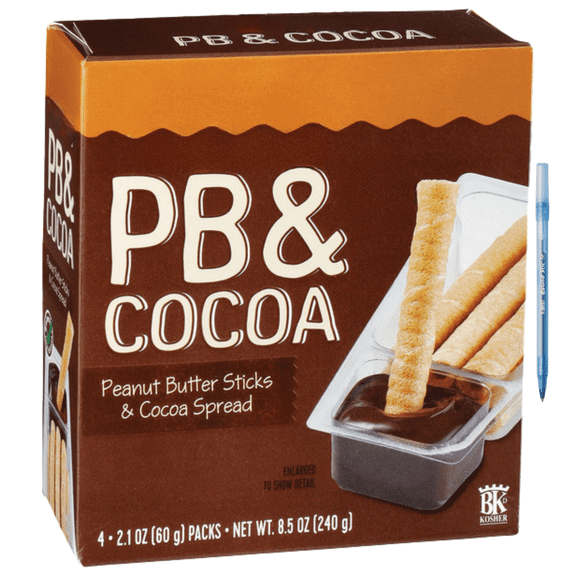 Peanut Butter Sticks & Cocoa Spread, 4 Packs, Net Wt 8.5 Oz