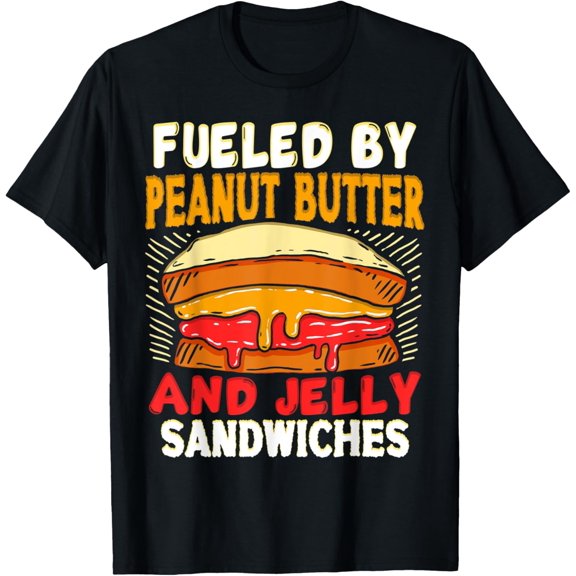Peanut Butter and Jelly Sandwich Lover T-Shirt men and women can wear, black, white, gifts